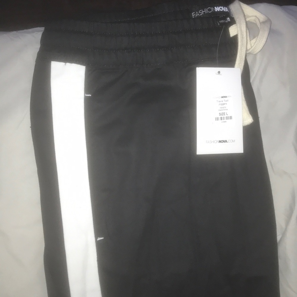 Black and white mens pants